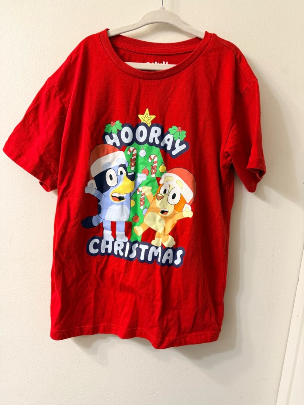 Kids' Red Holiday Graphic Tee with Festive Characters